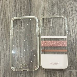 Two iPhone 11 kate spade phone cases